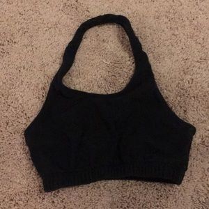 Black Halter Spots Bra size small